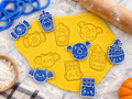 Lot de 6 emporte-pièces Halloween Gourmand – Cutter + tampon – Biscuits kawaii