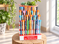 Présentoir 40 stylos compatible Legami – Support personnalisé – Couleurs et texte au choix – Rangement collection stylos