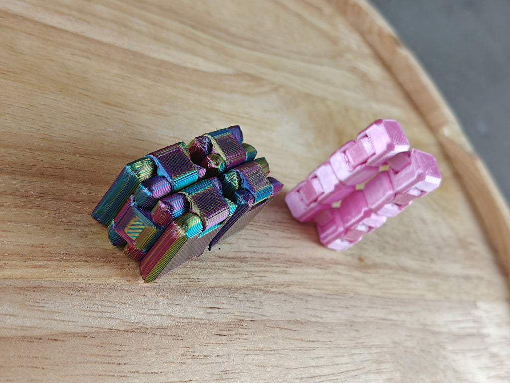 Lot de 2 Fidgets Infinity Cube – Cubes articulés anti-stress 3D