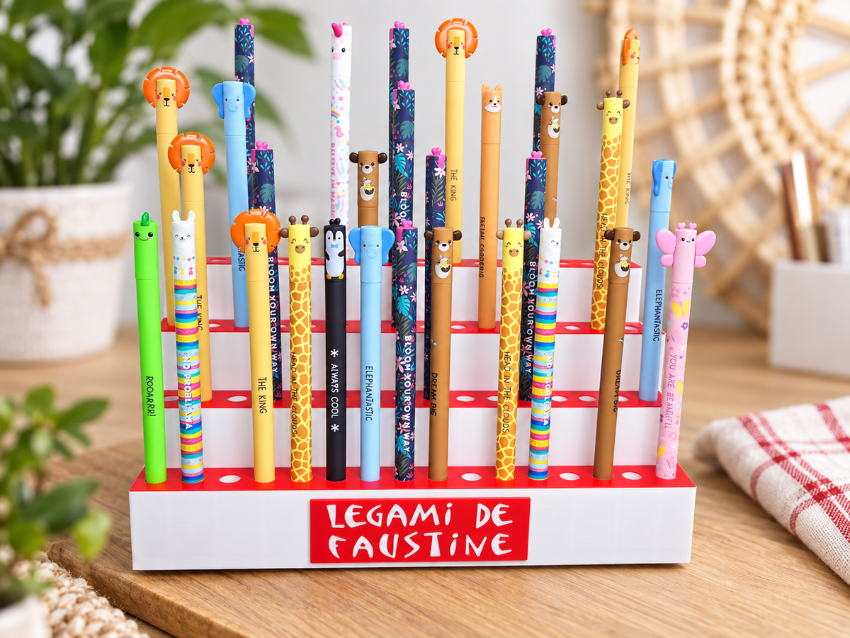 Présentoir personnalisable pour stylos Legami – 64 emplacements – 4 × 16