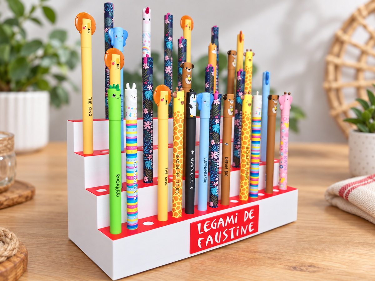 Présentoir personnalisable pour stylos Legami – 64 emplacements – 4 × 16