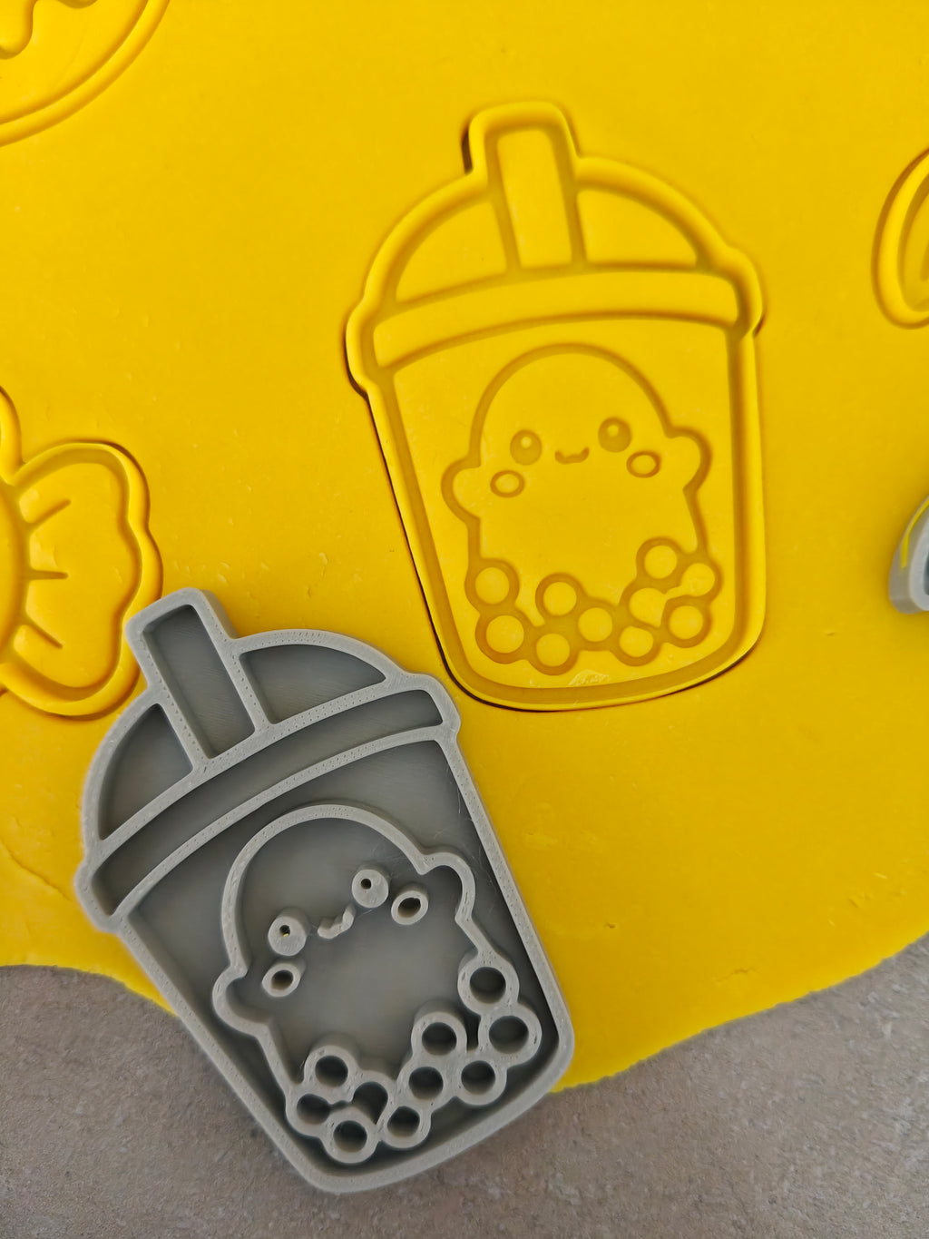 Lot de 6 emporte-pièces Halloween Kawaii – Cutter + tampon – Biscuits maison