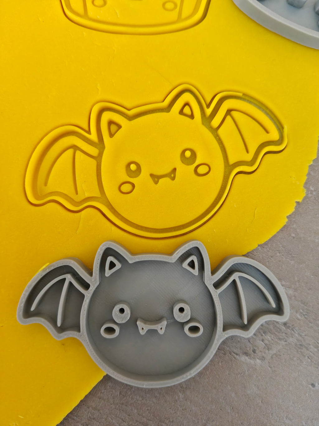 Lot de 6 emporte-pièces Halloween Kawaii – Cutter + tampon – Biscuits maison