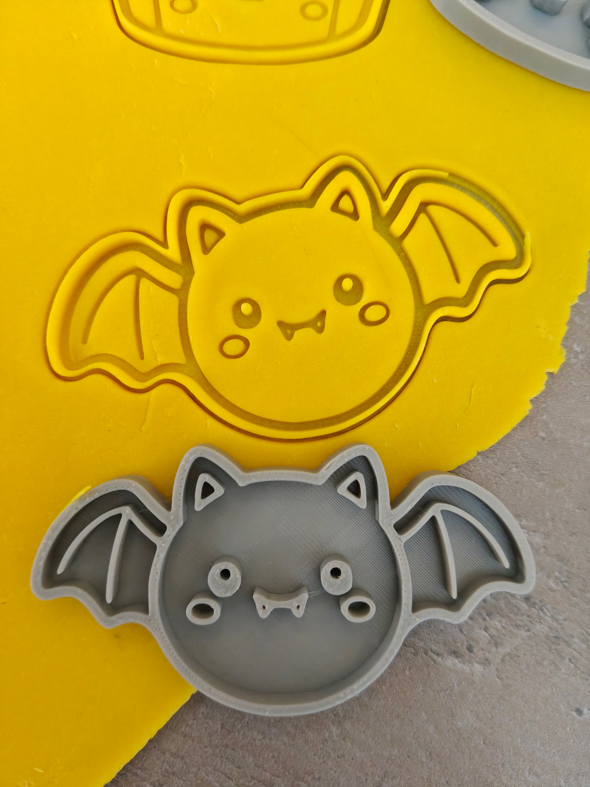 Lot de 6 emporte-pièces Halloween Kawaii – Cutter + tampon – Biscuits maison