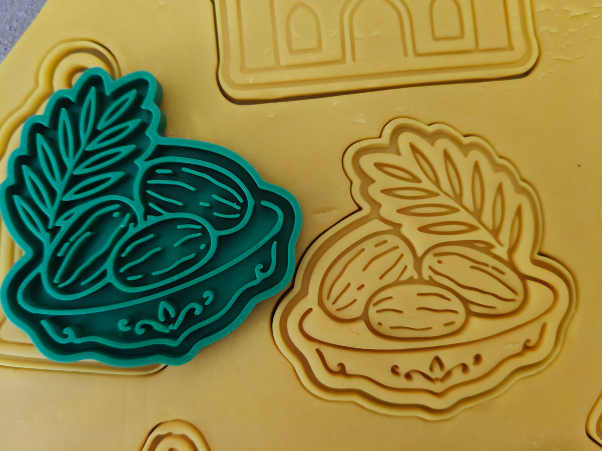 Lot de 6 emporte-pièces Ramadan & Aïd – Cutter + tampon – Biscuits maison