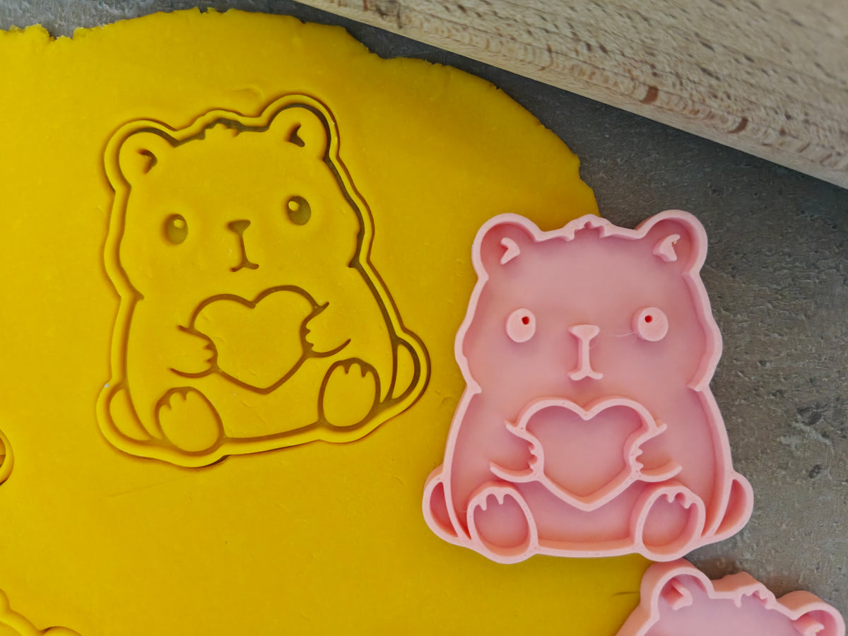 Lot de 6 emporte-pièces Capybaras Kawaii – Cutter + tampon