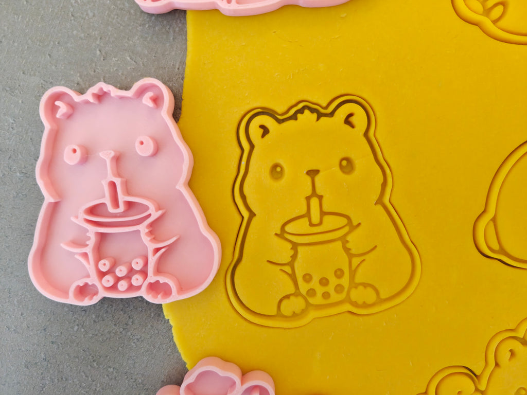 Lot de 6 emporte-pièces Capybaras Kawaii – Cutter + tampon