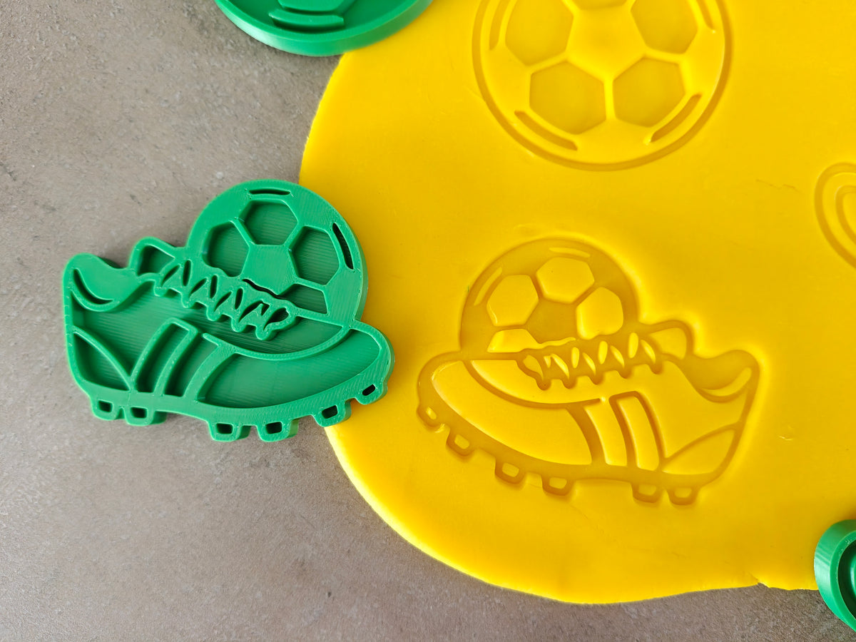 Lot de 6 emporte-pièces Football – Cutter + tampon