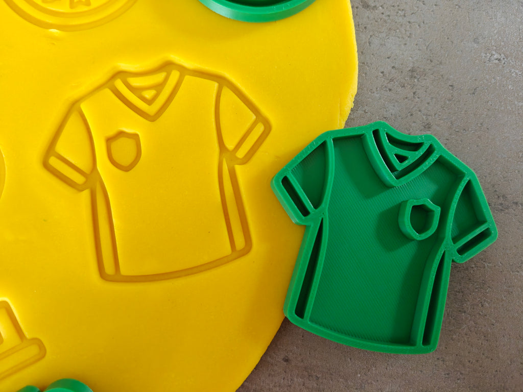 Lot de 6 emporte-pièces Football – Cutter + tampon
